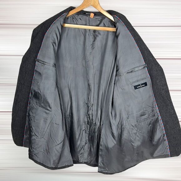 DANIEL HECHTER Paris Linen Blazer Suit Jacket Double Vents Single Breasted - Picture 5 of 12